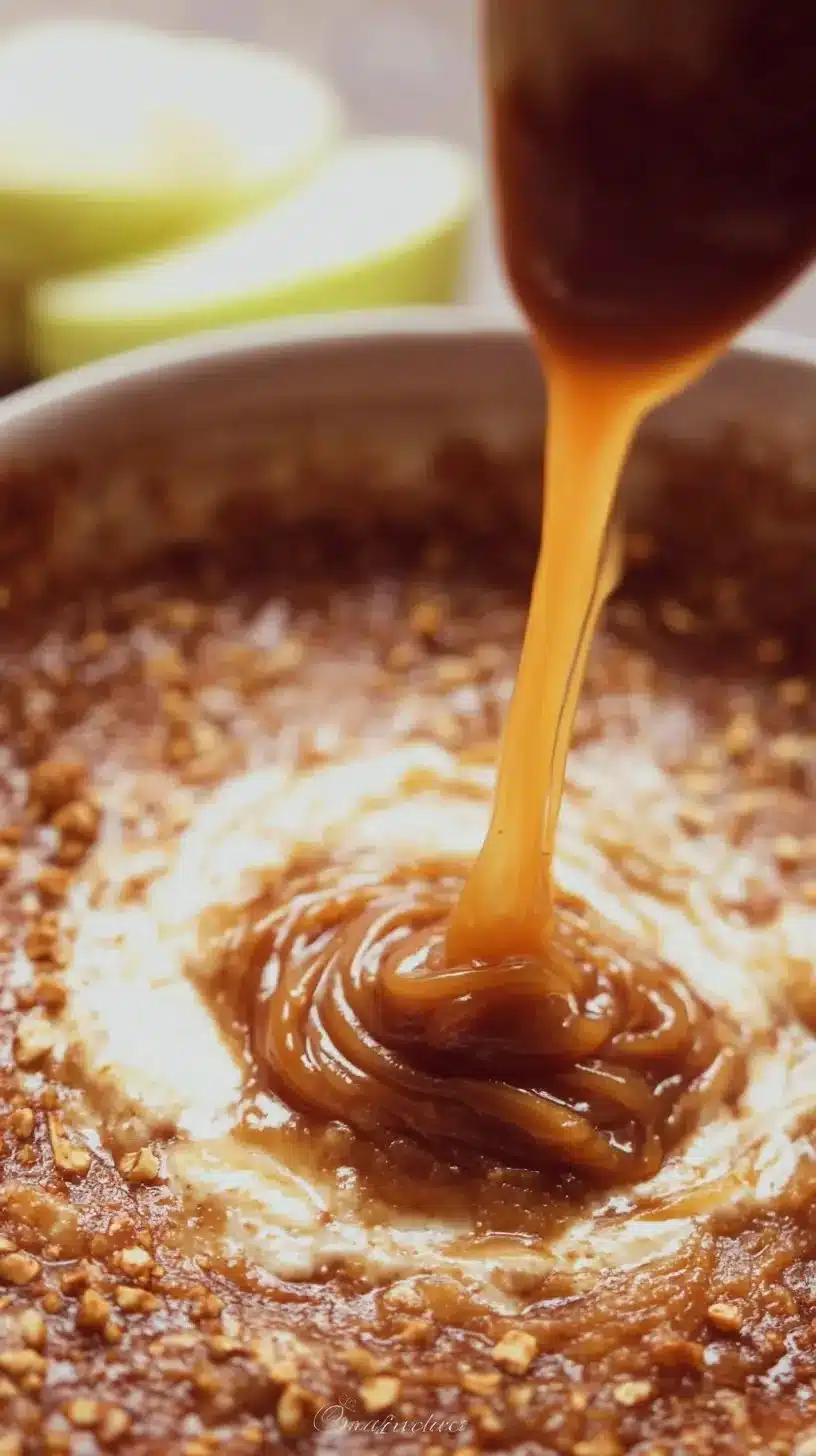 Delicious caramel apple dip served with fresh apple slices