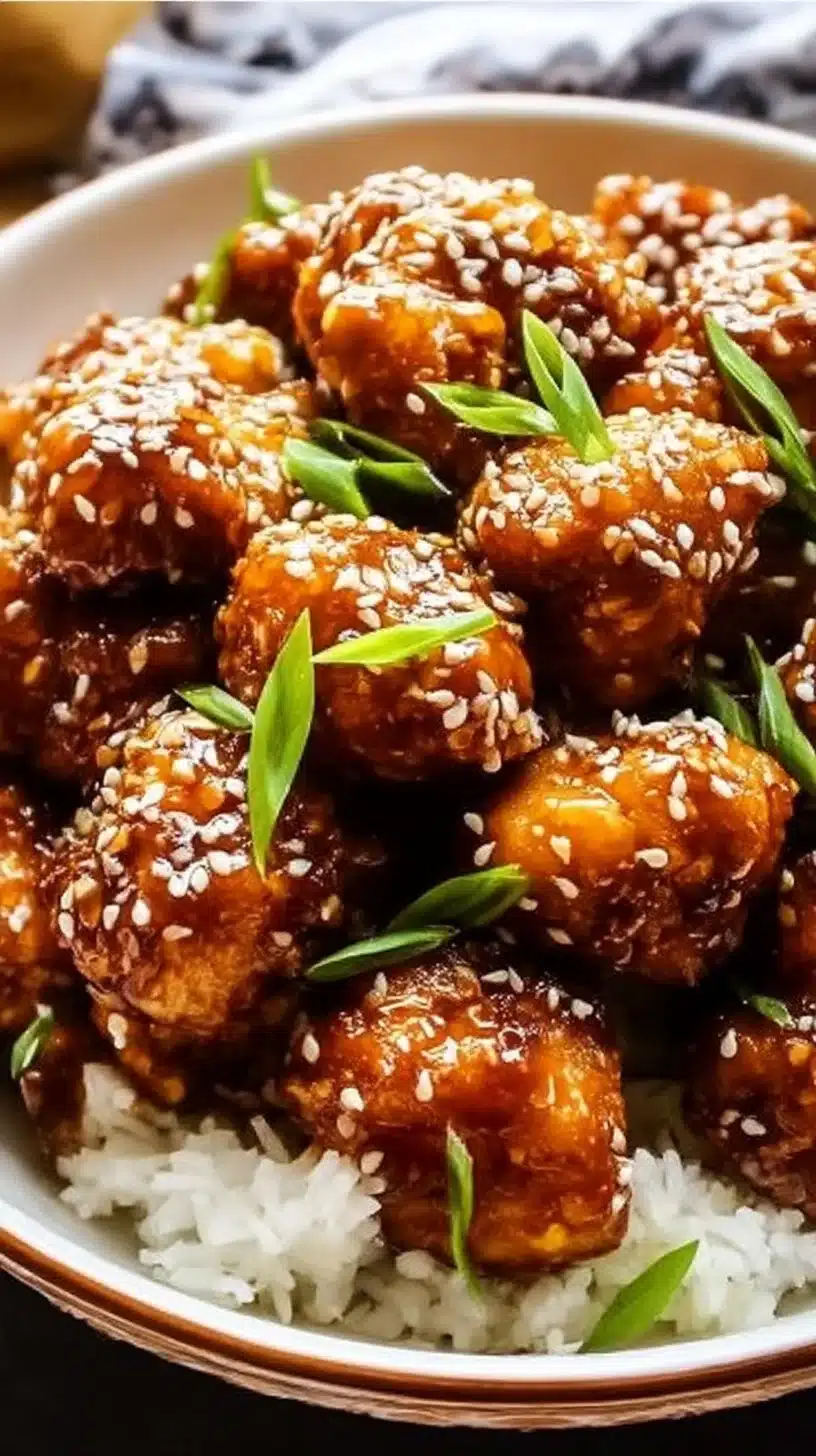Air Fryer Honey Sesame Chicken 1 Air Fryer Honey Sesame Chicken with crispy texture and savory sauce