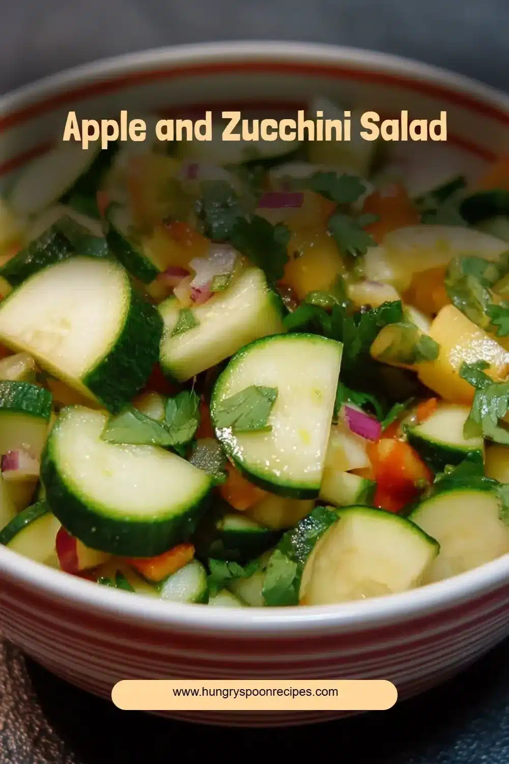 Apple and Zucchini Salad 1 Delicious Apple and Zucchini Salad with fresh ingredients