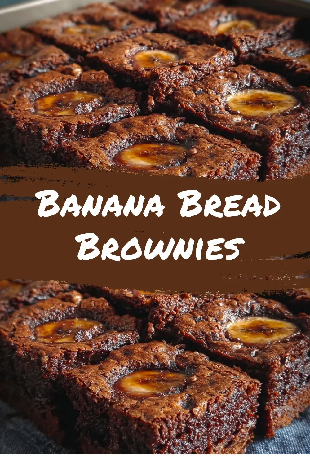 Delicious banana bread brownies with chocolate on a white plate