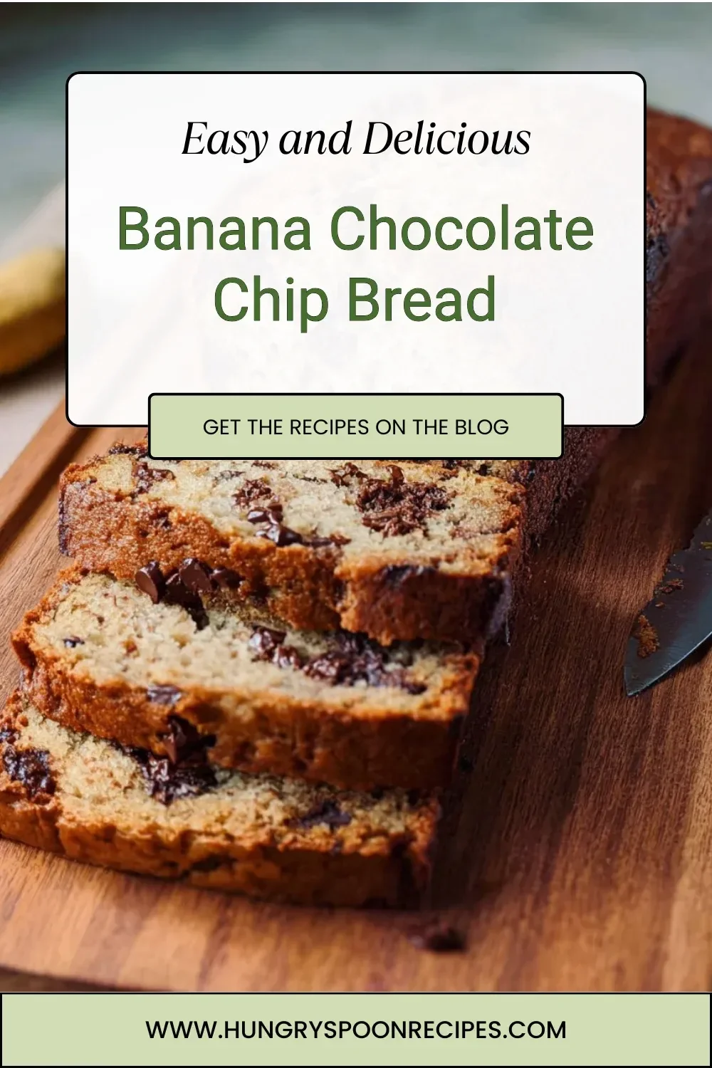 Loaf of banana chocolate chip bread fresh from the oven