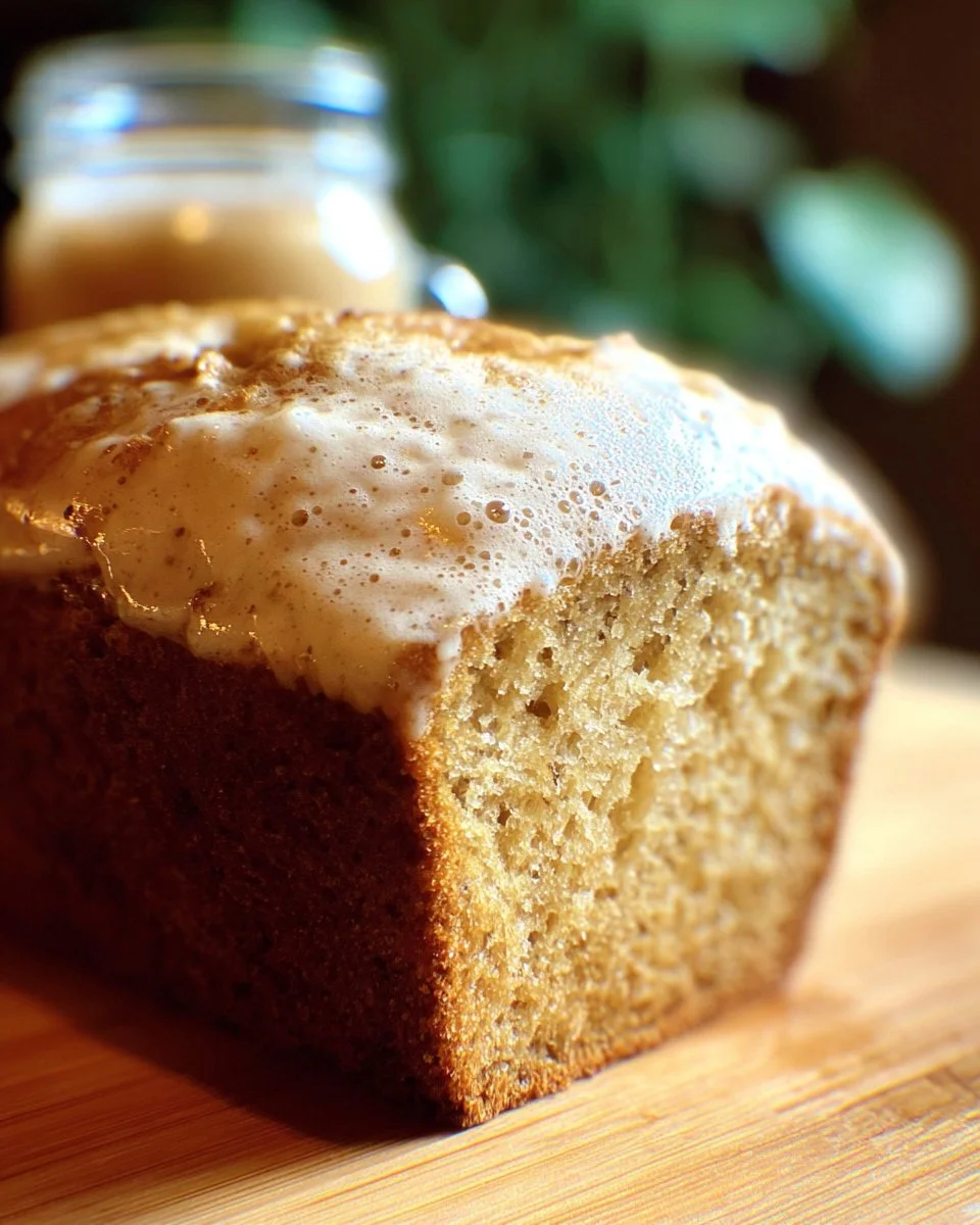 Freshly baked Banana Sour Cream Bread with a golden crust and moist texture.