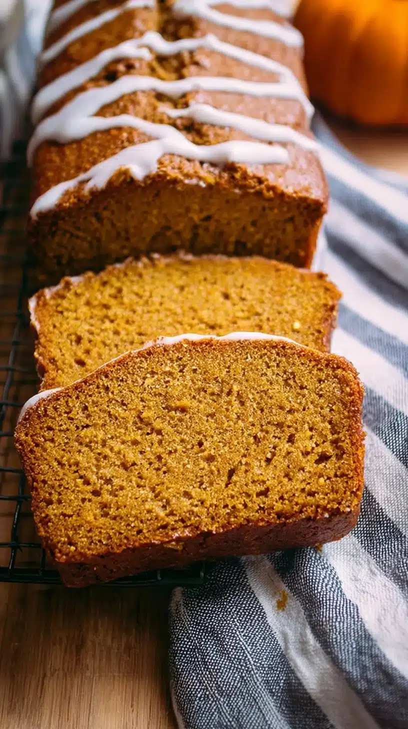 Best Healthy Gluten Free Pumpkin Bread 1 Slice of healthy gluten free pumpkin bread topped with pumpkin seeds