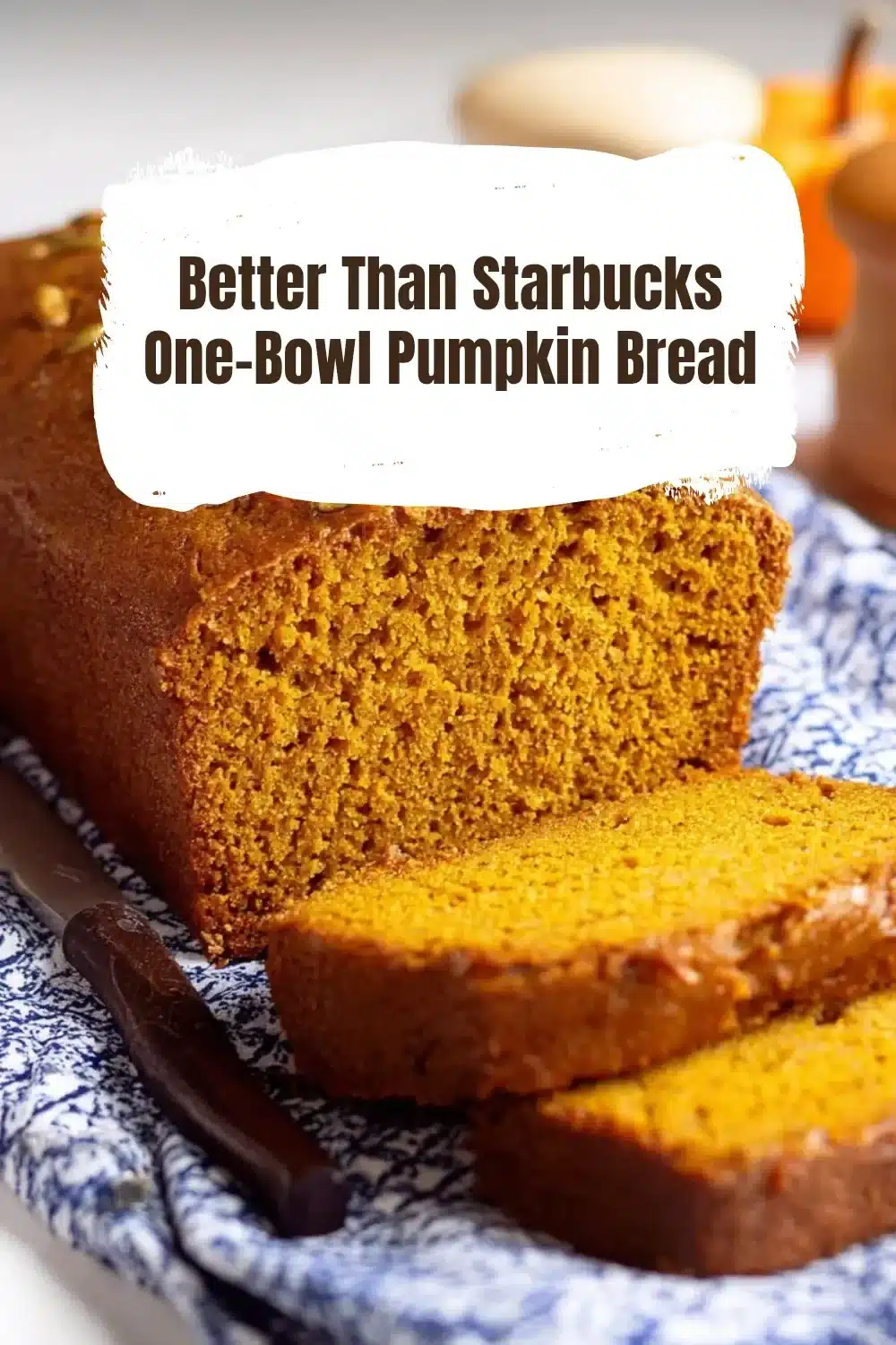 Delicious homemade pumpkin bread fresh out of the oven.