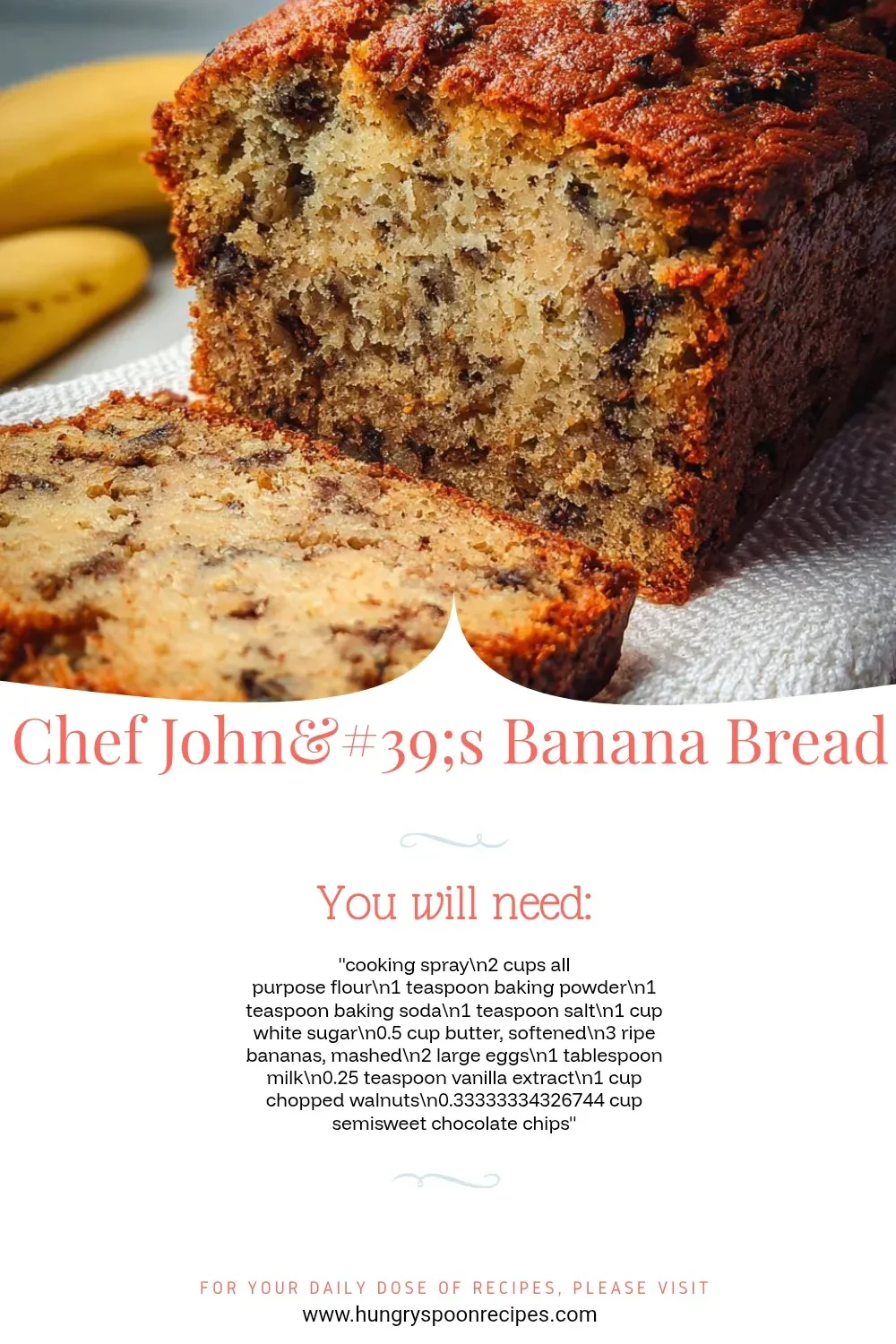 Chef John's delicious homemade banana bread fresh out of the oven.