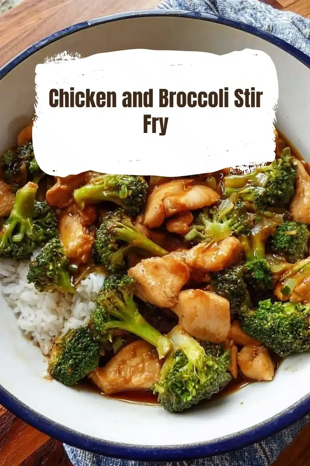 Delicious chicken and broccoli stir fry recipe ready to serve
