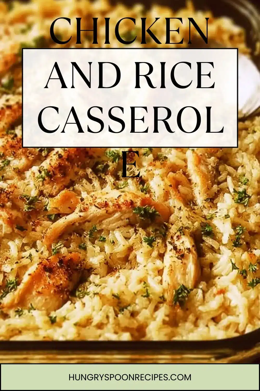Delicious Chicken and Rice Casserole served in a baking dish