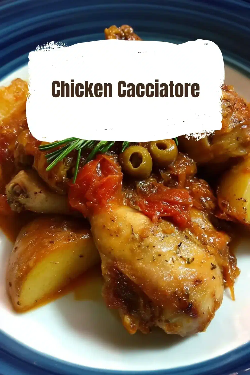 Chicken Cacciatore 1 Delicious Chicken Cacciatore served with fresh herbs and vegetables.