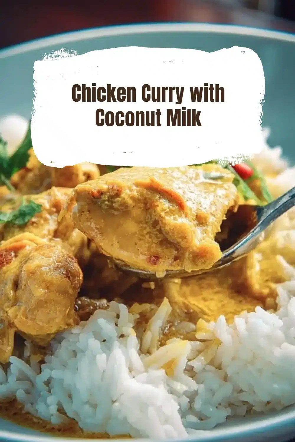 Chicken Curry with Coconut Milk 1 Creamy chicken curry made with coconut milk and aromatic spices