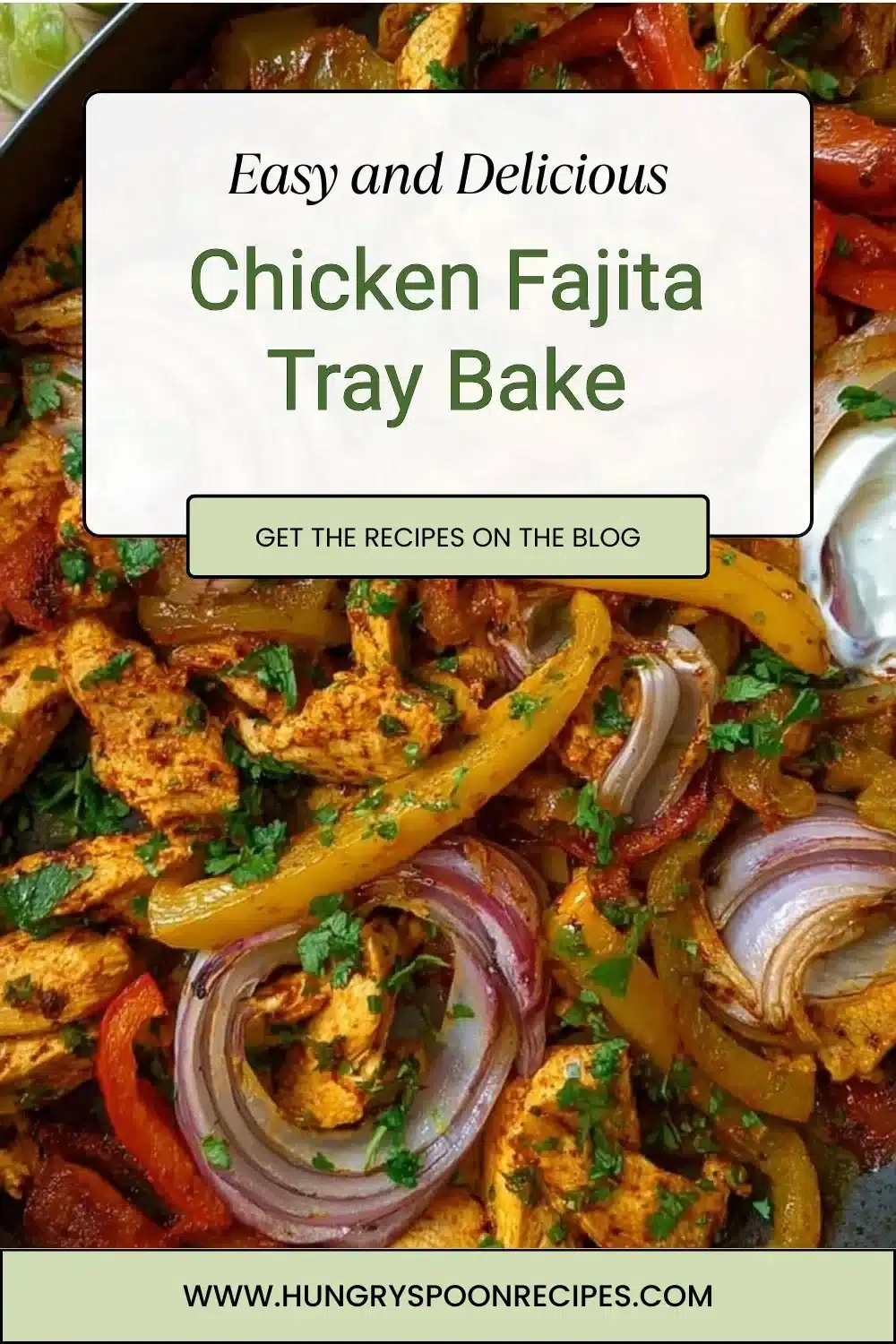 Chicken Fajita Tray Bake 1 Chicken Fajita Tray Bake with colorful vegetables and spices