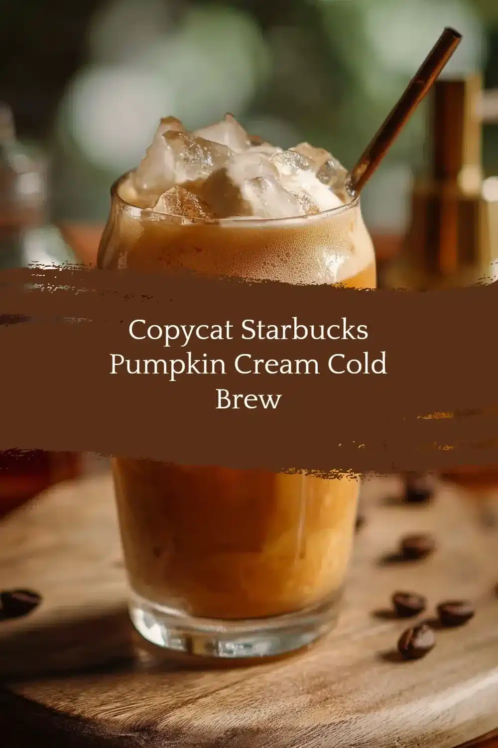 Copycat Starbucks Pumpkin Cream Cold Brew 1 Homemade copycat Starbucks Pumpkin Cream Cold Brew in a glass