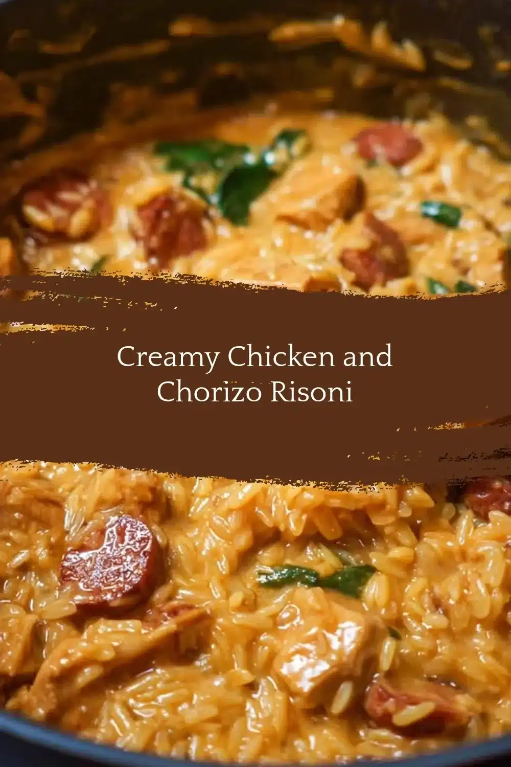 Creamy Chicken and Chorizo Risoni 1 A delicious bowl of creamy chicken risoni with chorizo and fresh herbs.