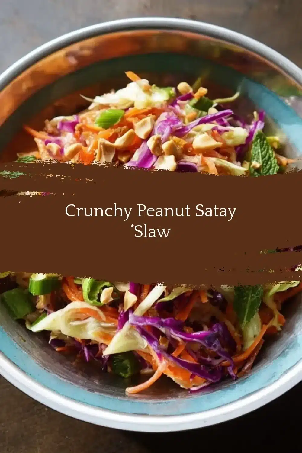 Crunchy Peanut Satay ‘Slaw with fresh vegetables and creamy peanut sauce