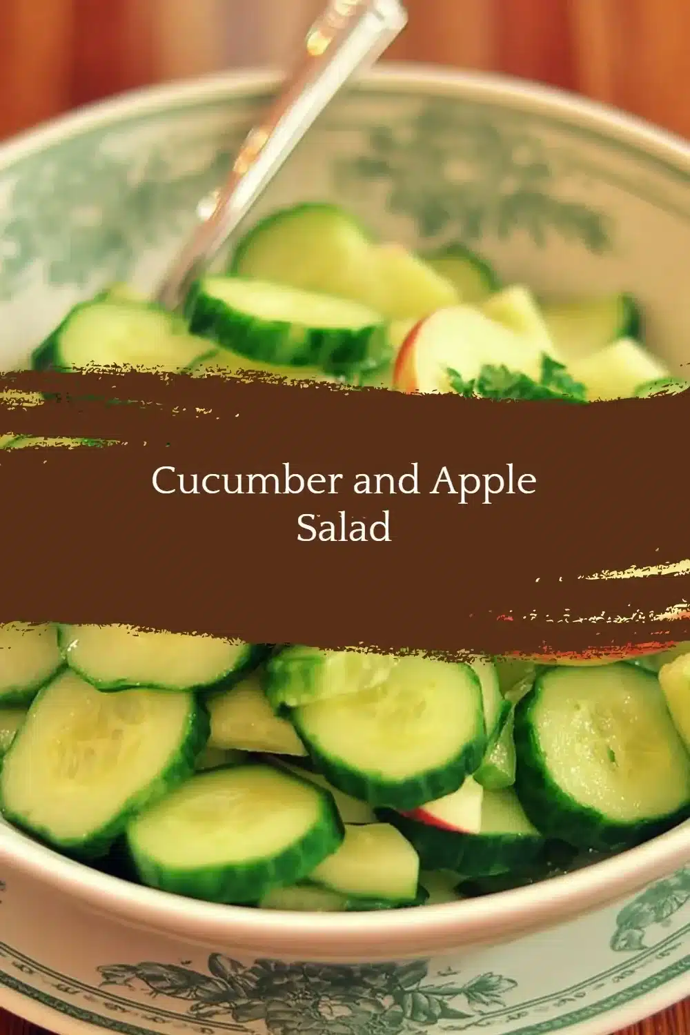 Cucumber and Apple Salad with fresh ingredients in a bowl