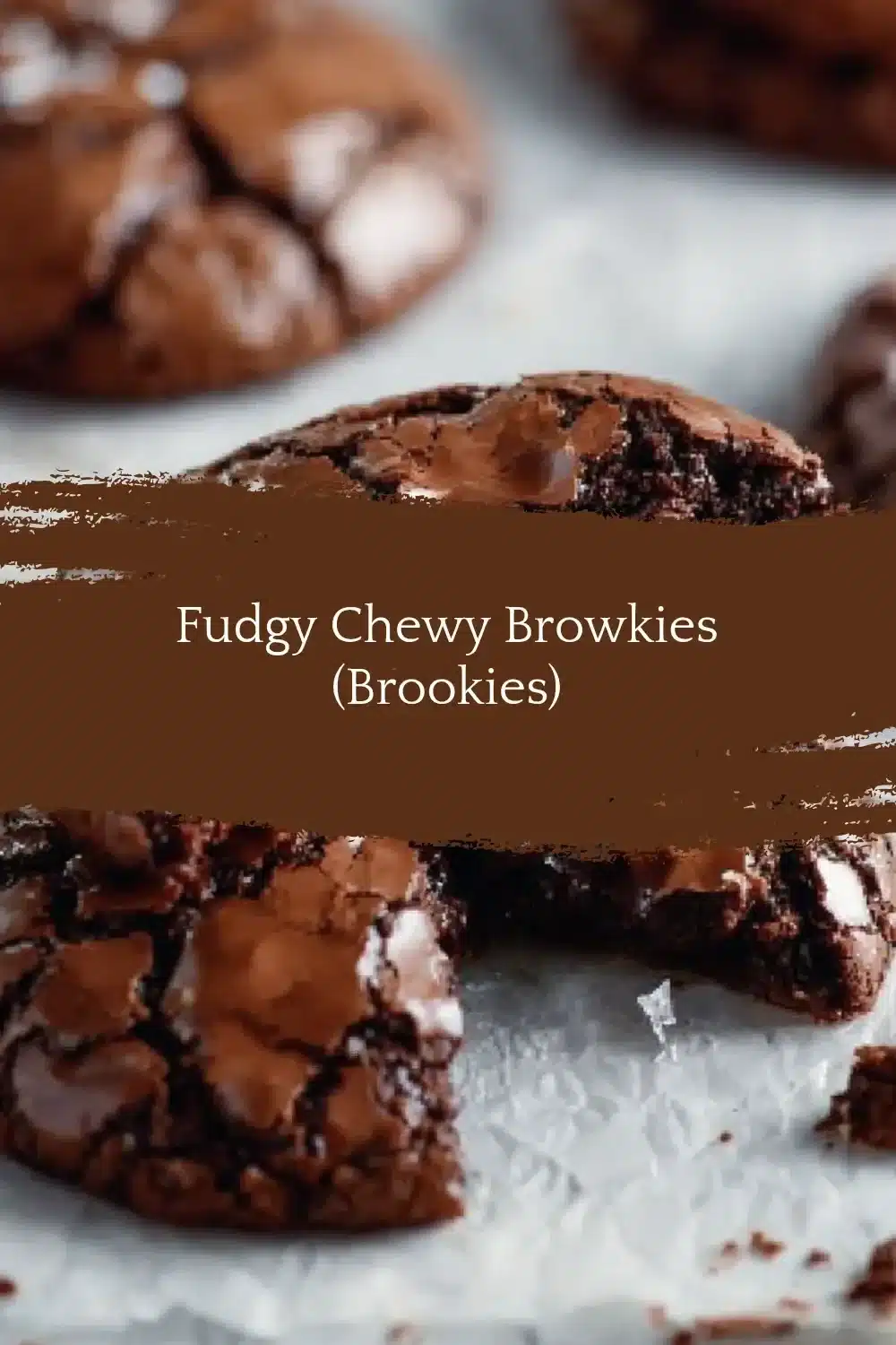 Fudgy chewy browkies combining brownies and cookies for a delicious dessert.