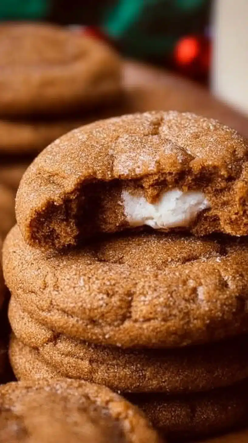 Gingerbread cheesecake cookies decorated with festive icing and spices