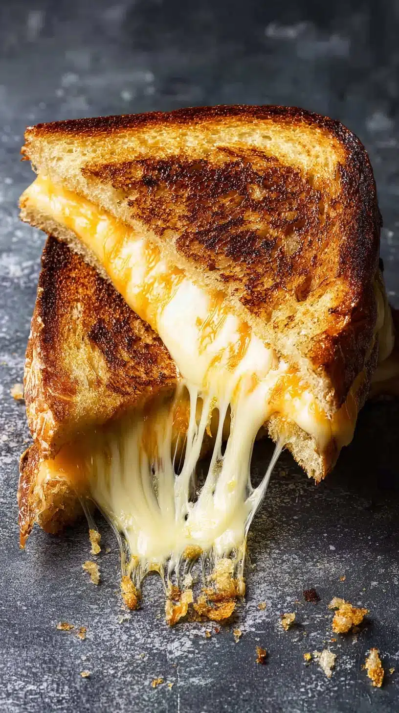 Grilled Cheese 1 Delicious grilled cheese sandwich with melted cheese and crispy bread
