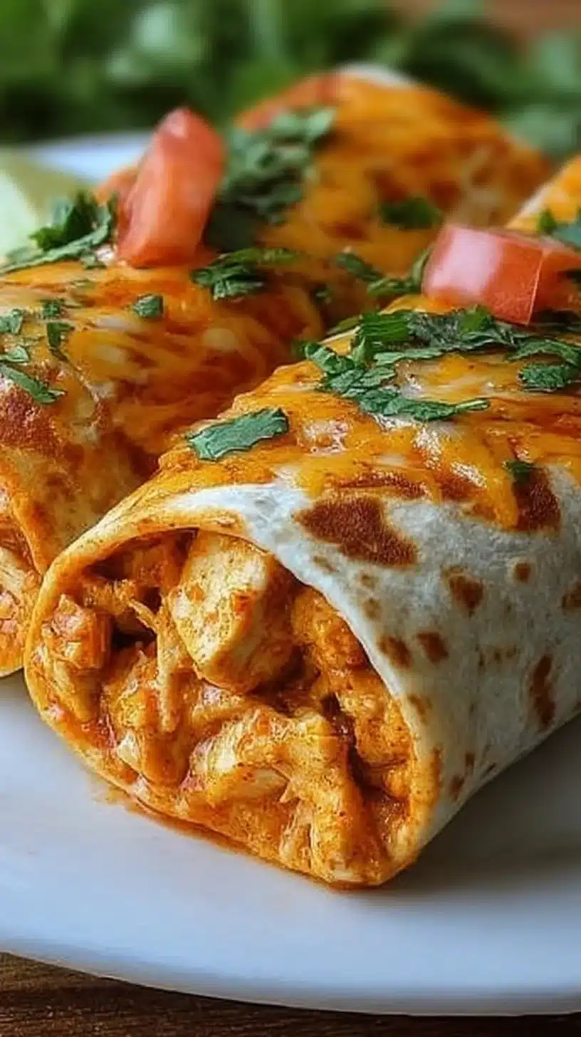 High Protein Low Calorie Cheesy Buffalo Chicken Burritos 1 Cheesy buffalo chicken burritos filled with high protein ingredients