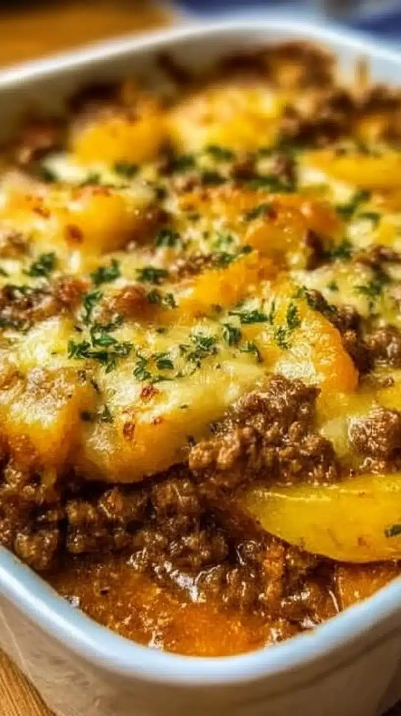 Hobo Casserole (Ground Beef Recipe) 1 Delicious Hobo Casserole made with ground beef and mixed vegetables