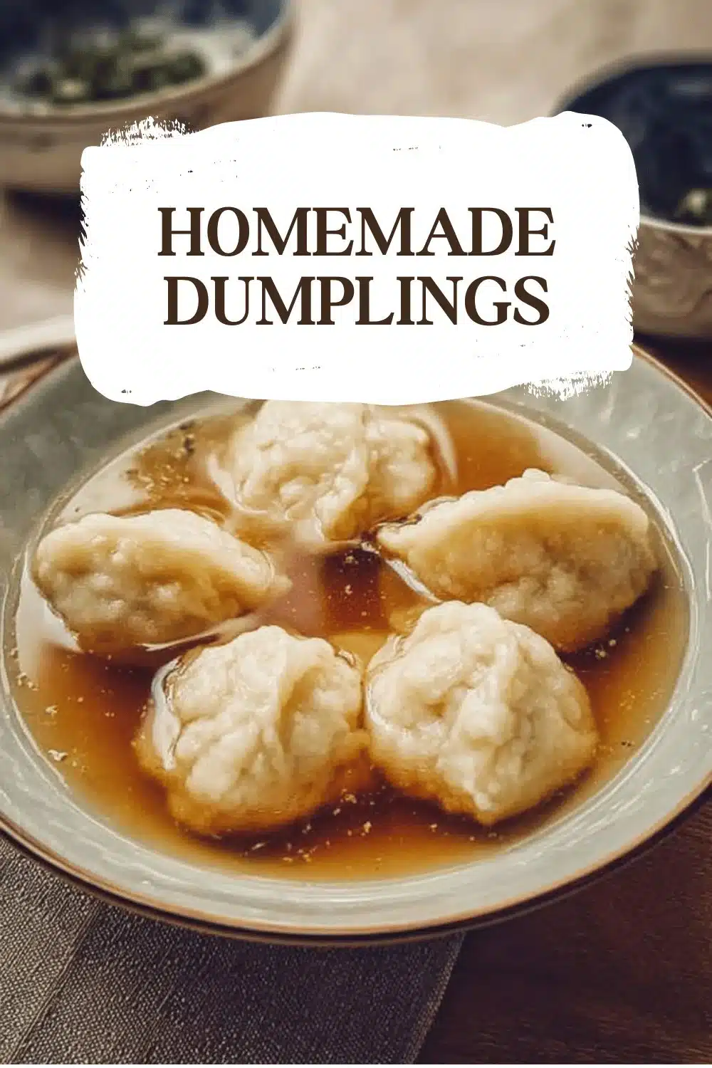 Homemade Dumplings 1 A plate of delicious homemade dumplings ready to be served