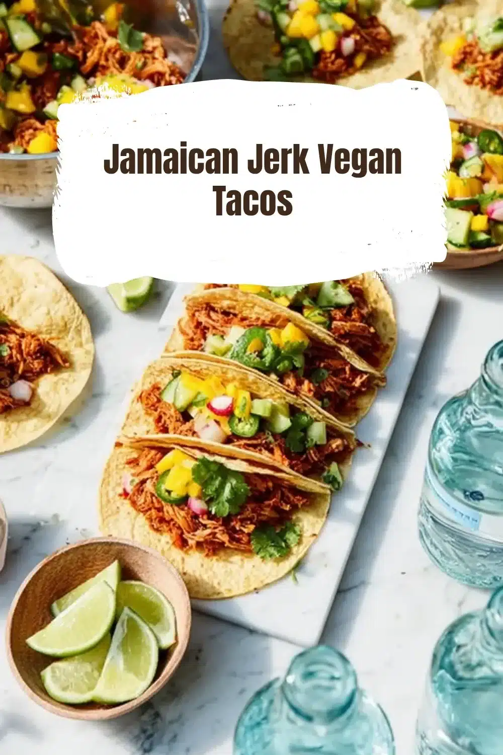 Jamaican Jerk Vegan Tacos 1 Delicious Jamaican Jerk Vegan Tacos served with fresh toppings and spices