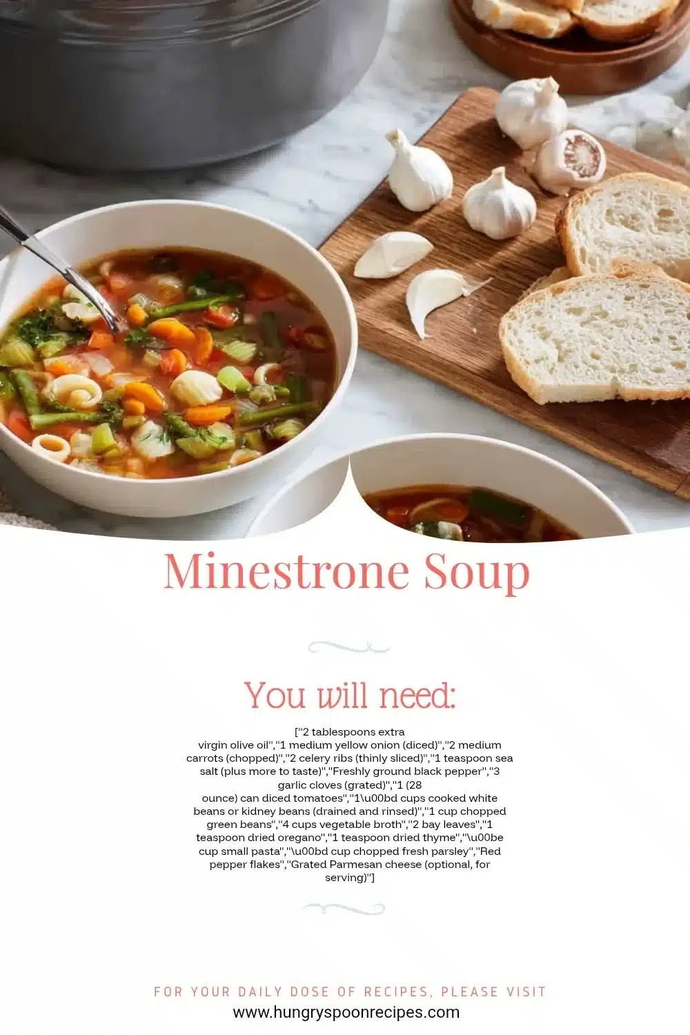 Minestrone Soup 1 Delicious bowl of hearty minestrone soup with fresh vegetables and pasta