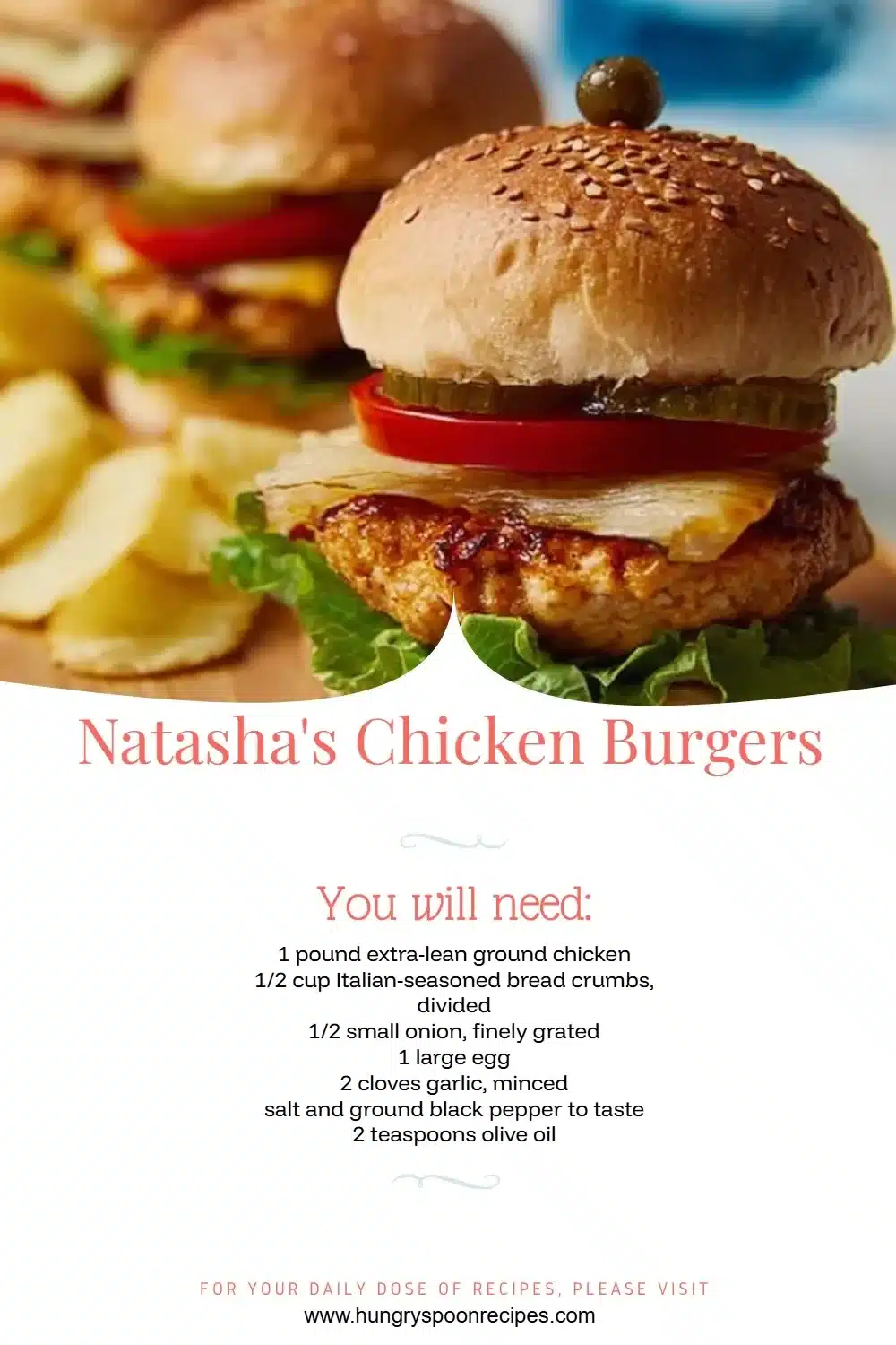 Natasha's Chicken Burgers 1 Delicious chicken burgers from Natasha's with fresh ingredients and rich flavor