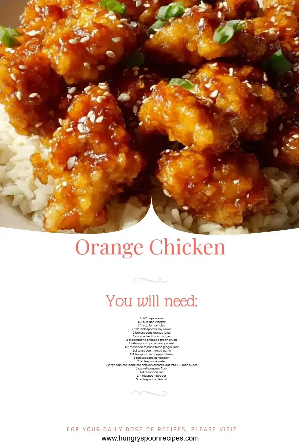 Delicious orange chicken dish with crispy chicken and tangy orange sauce