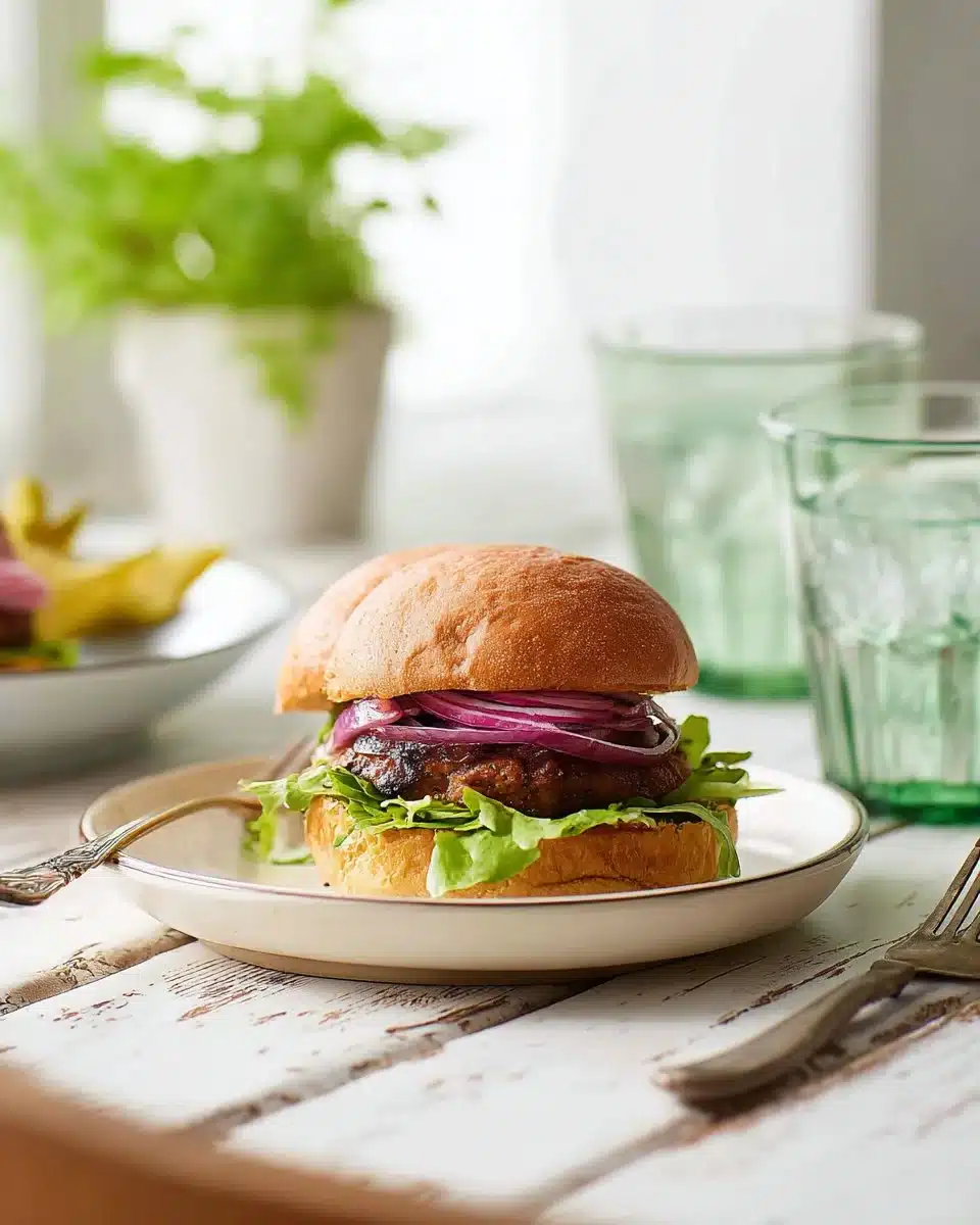 Portobello Mushroom Burger 1 Delicious Portobello Mushroom Burger topped with fresh ingredients