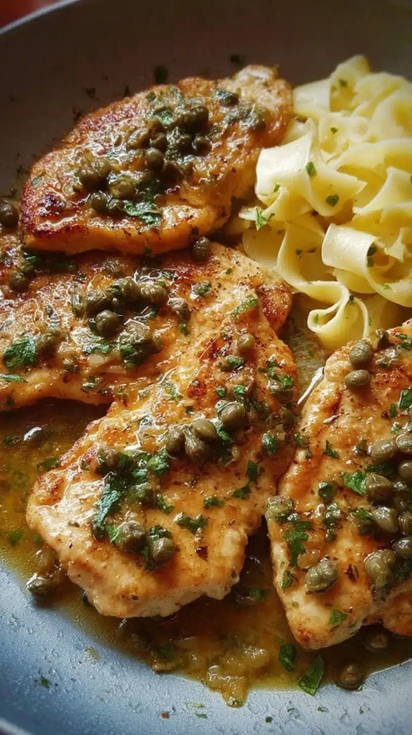 Quick Chicken Piccata 1 Delicious Quick Chicken Piccata served with lemon and capers