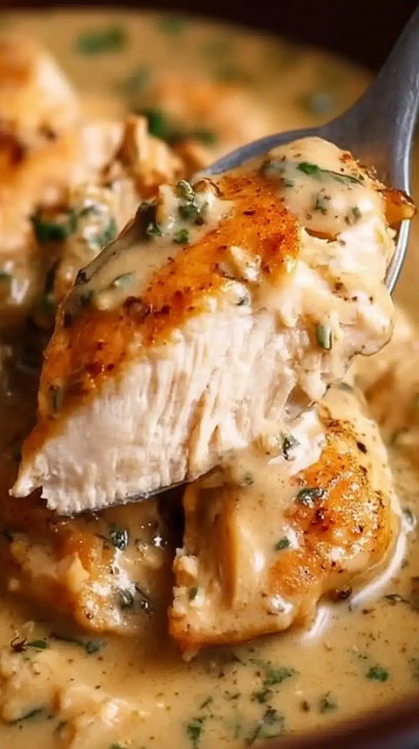 Slow-cooked Ranch Chicken in a crock pot with vegetables and ranch seasoning