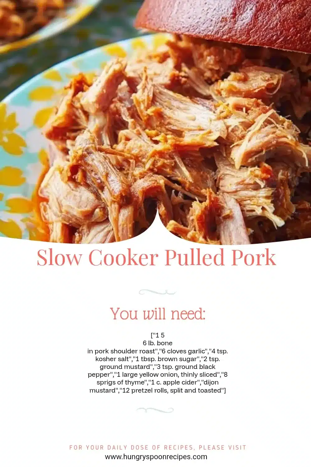 Delicious slow cooker pulled pork served with barbecue sauce on a platter.