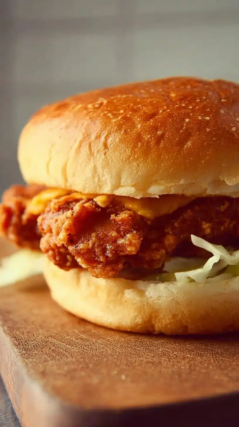 Delicious Southern Fried Chicken Burger with crispy chicken and fresh toppings