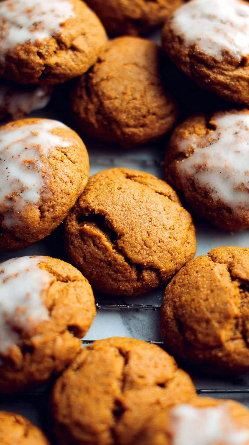 Deliciously soft pumpkin cookies baked fresh for fall