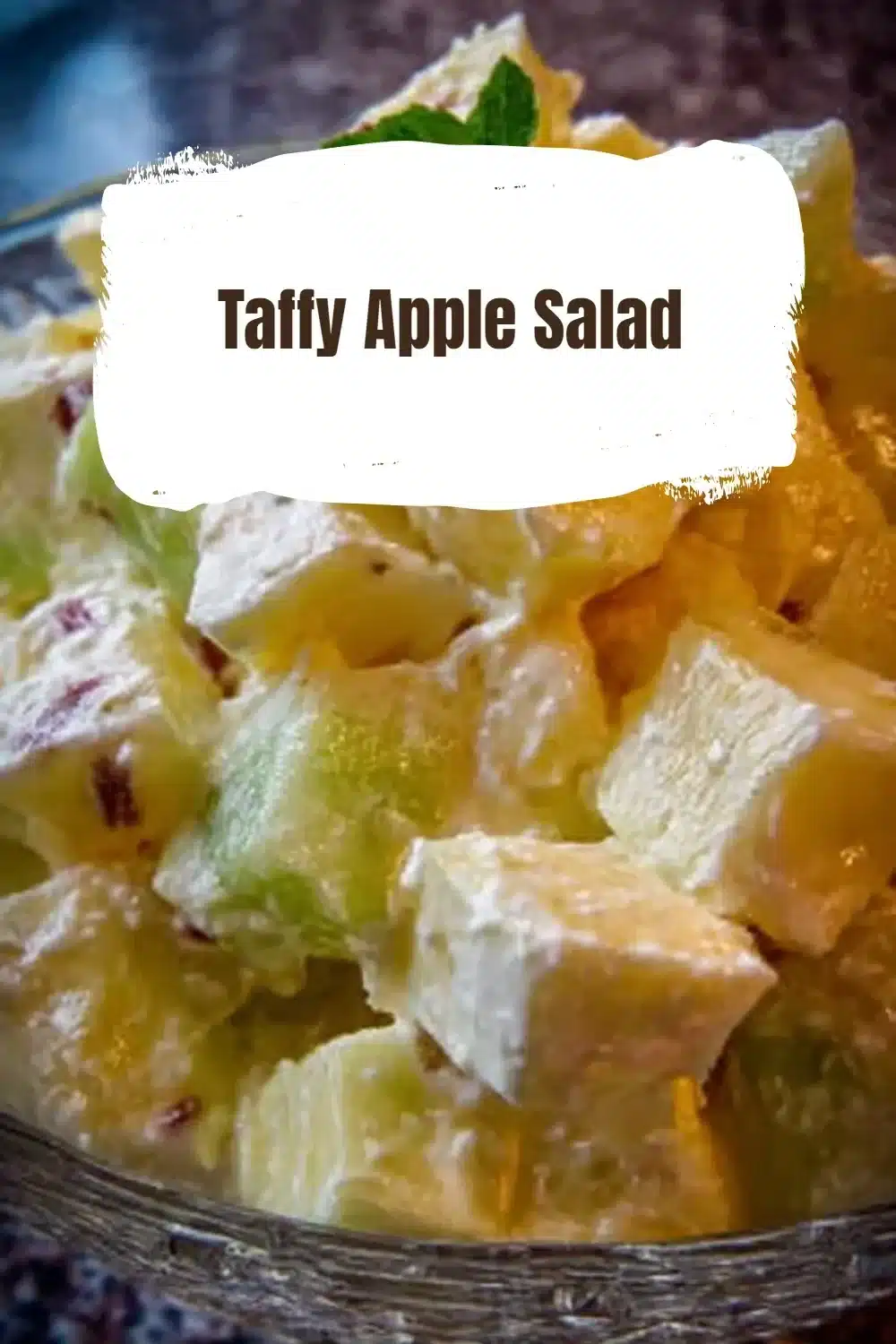 Taffy Apple Salad 1 Delicious Taffy Apple Salad with apples, nuts, and caramel dressing