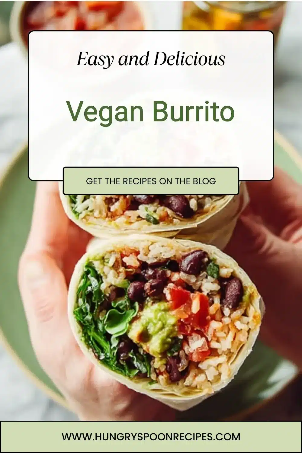 Delicious vegan burrito filled with fresh vegetables and spices.