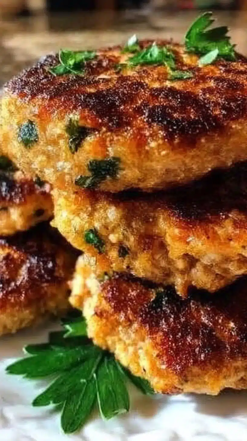 Air Fryer Ground Chicken Patties 1 Air fryer ground chicken patties served with fresh vegetables