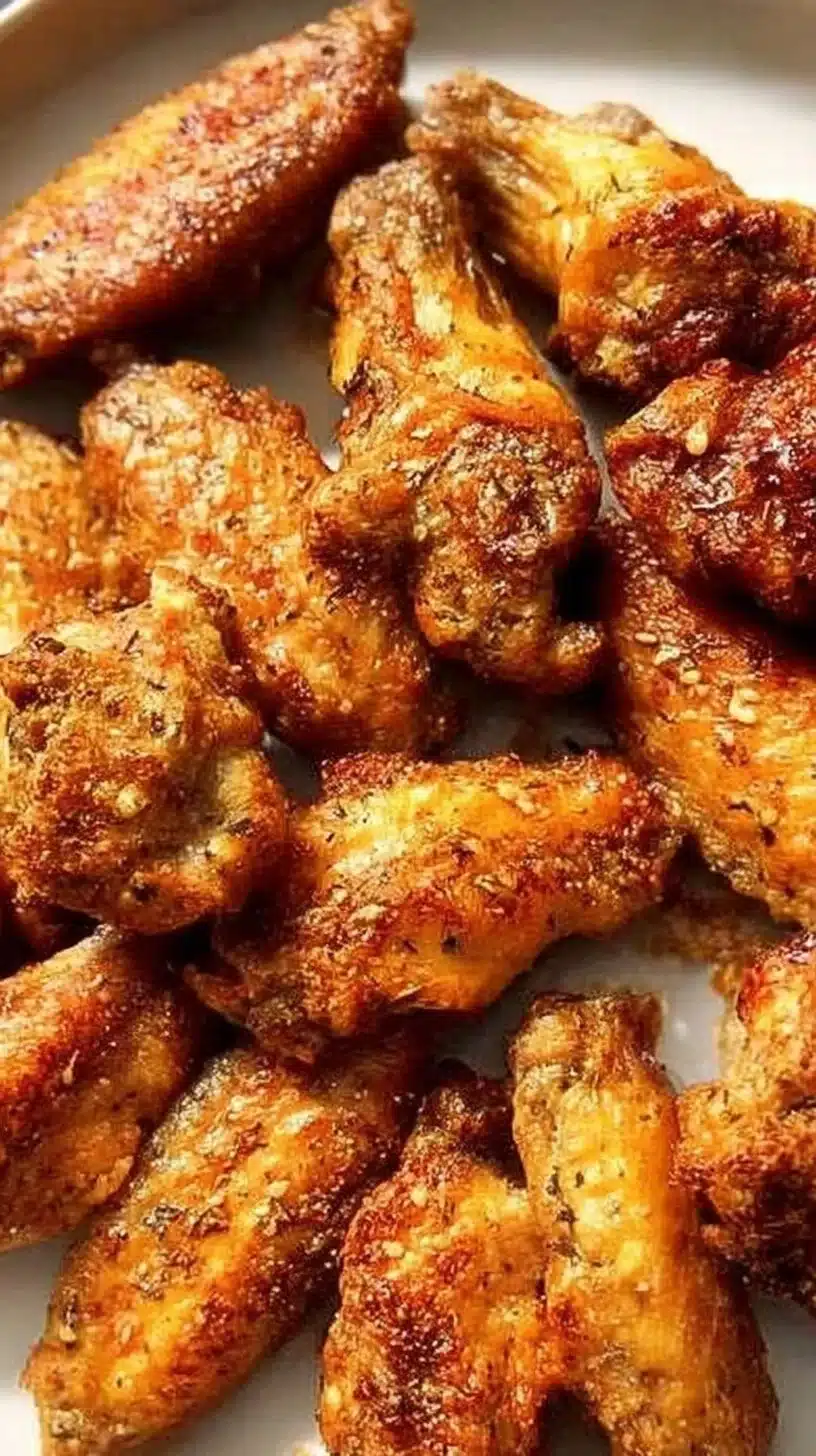 Baked Chicken Wings 1 Crispy baked chicken wings served with a side of dipping sauce