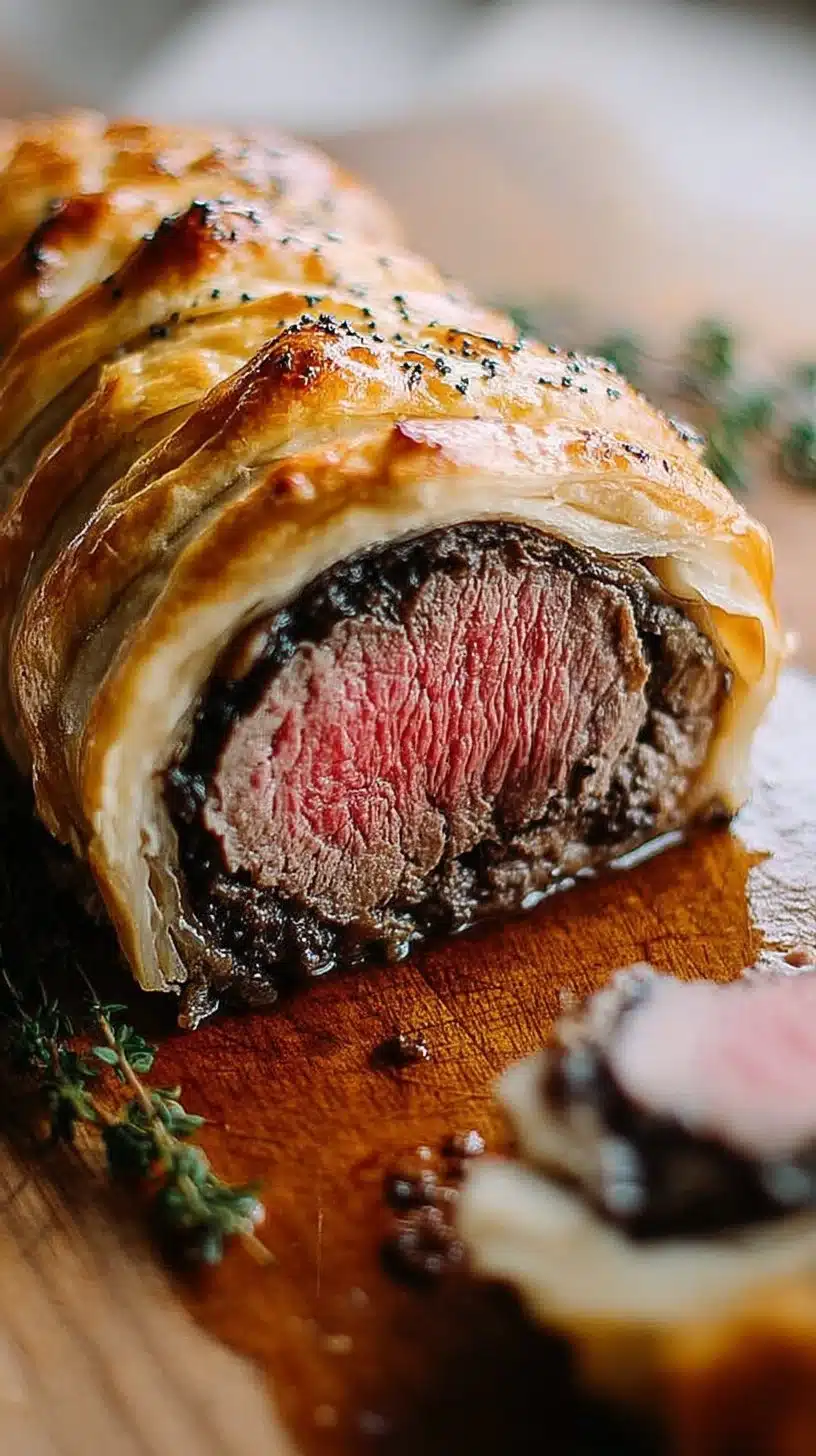 Beef Wellington Recipe By Chef Ryan 1 Chef Ryan's delicious Beef Wellington recipe on a beautifully plated dish.