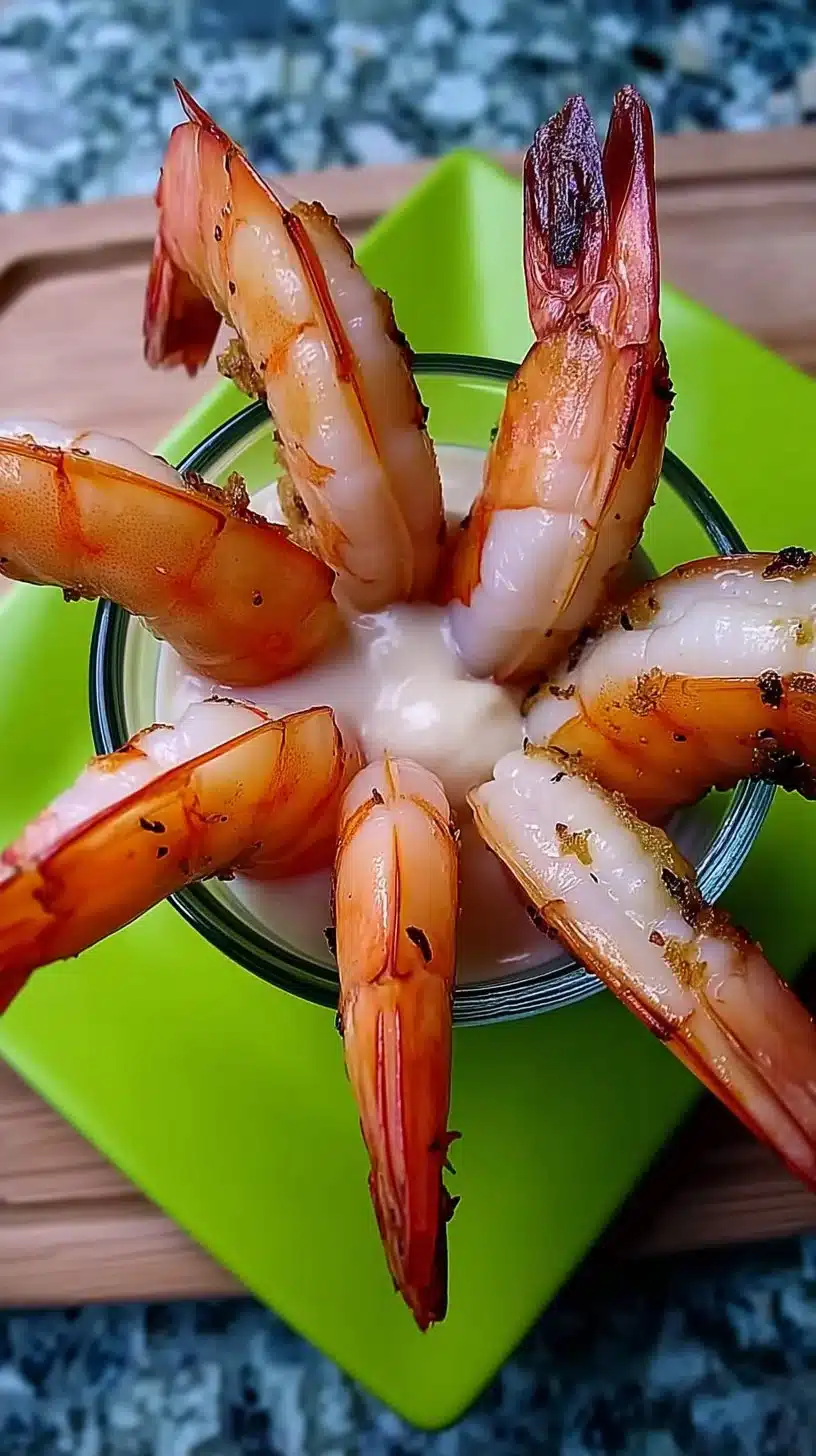 Beetlejuice-Inspired Shrimp Cocktail 1 Beetlejuice-themed shrimp cocktail served in spooky decor