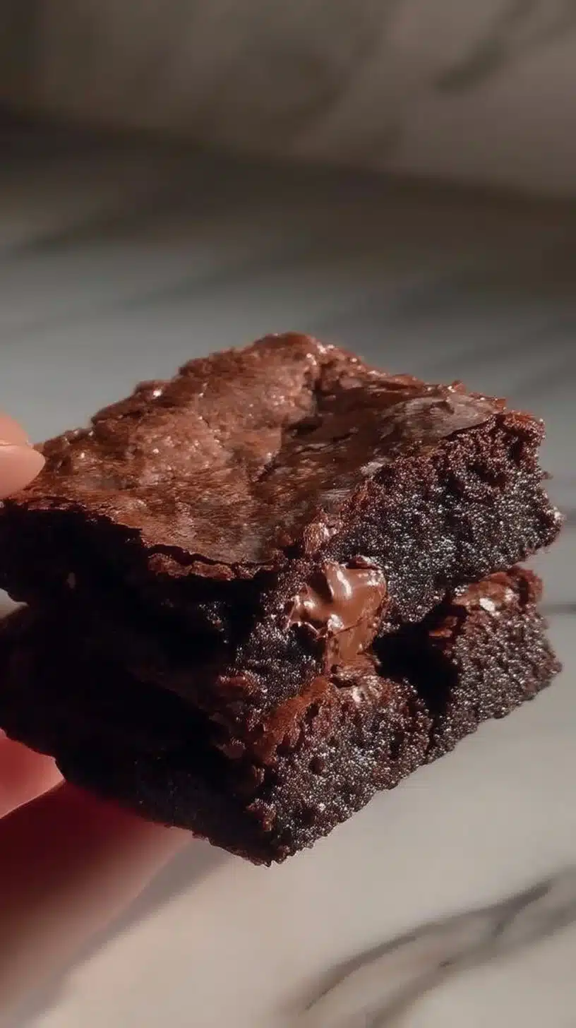 Brown Butter Brownies 1 Delicious brown butter brownies with a rich chocolate flavor.