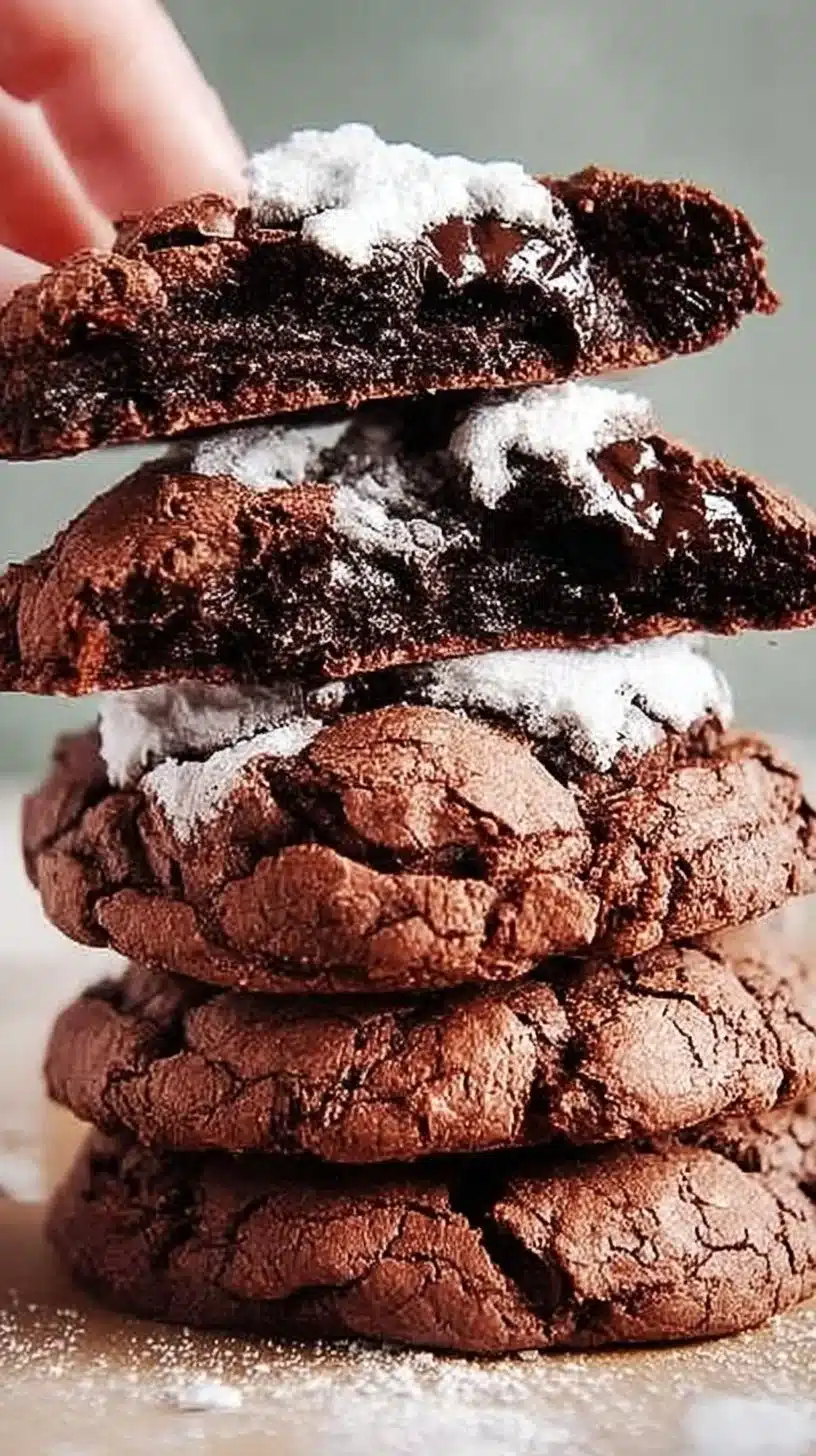 Brownie Mix Cookies 1 Delicious homemade brownie mix cookies on a cooling rack.