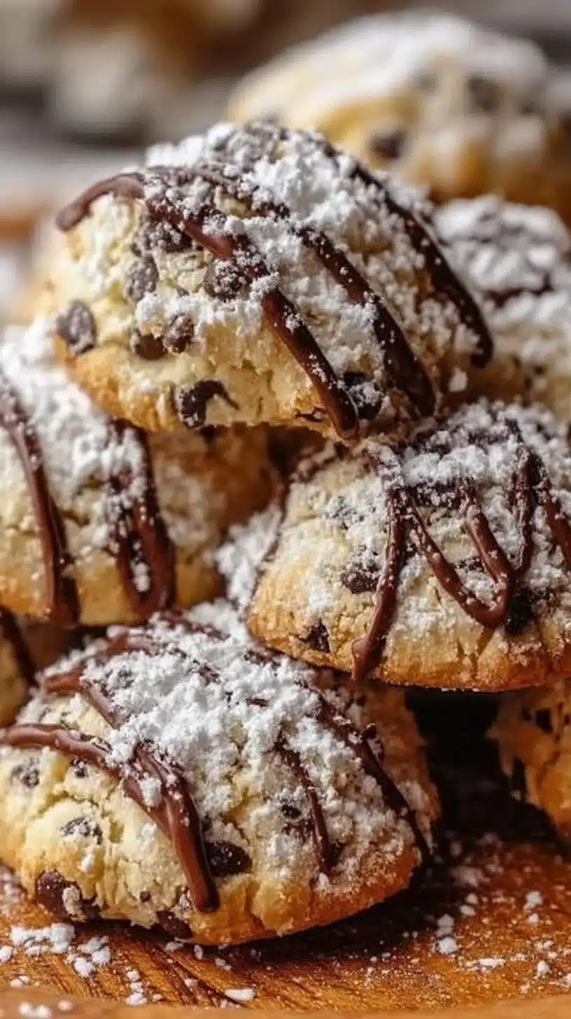 Delicious cannoli cookies with creamy filling and chocolate chips
