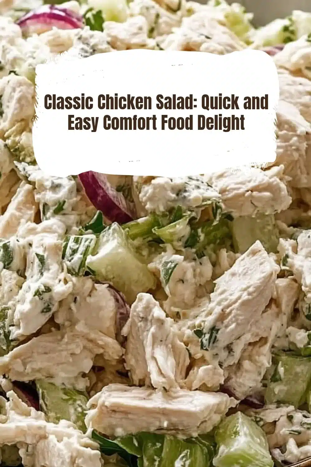 Classic Chicken Salad: Quick and Easy Comfort Food Delight 1 A delicious bowl of classic chicken salad with fresh ingredients.