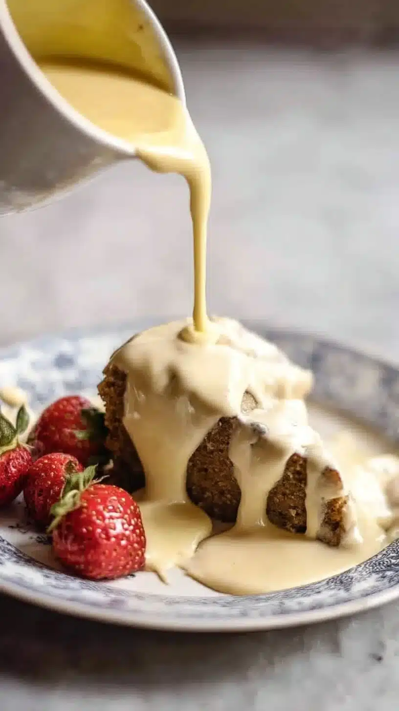 Custard 1 Bowl of creamy vanilla custard topped with fresh berries