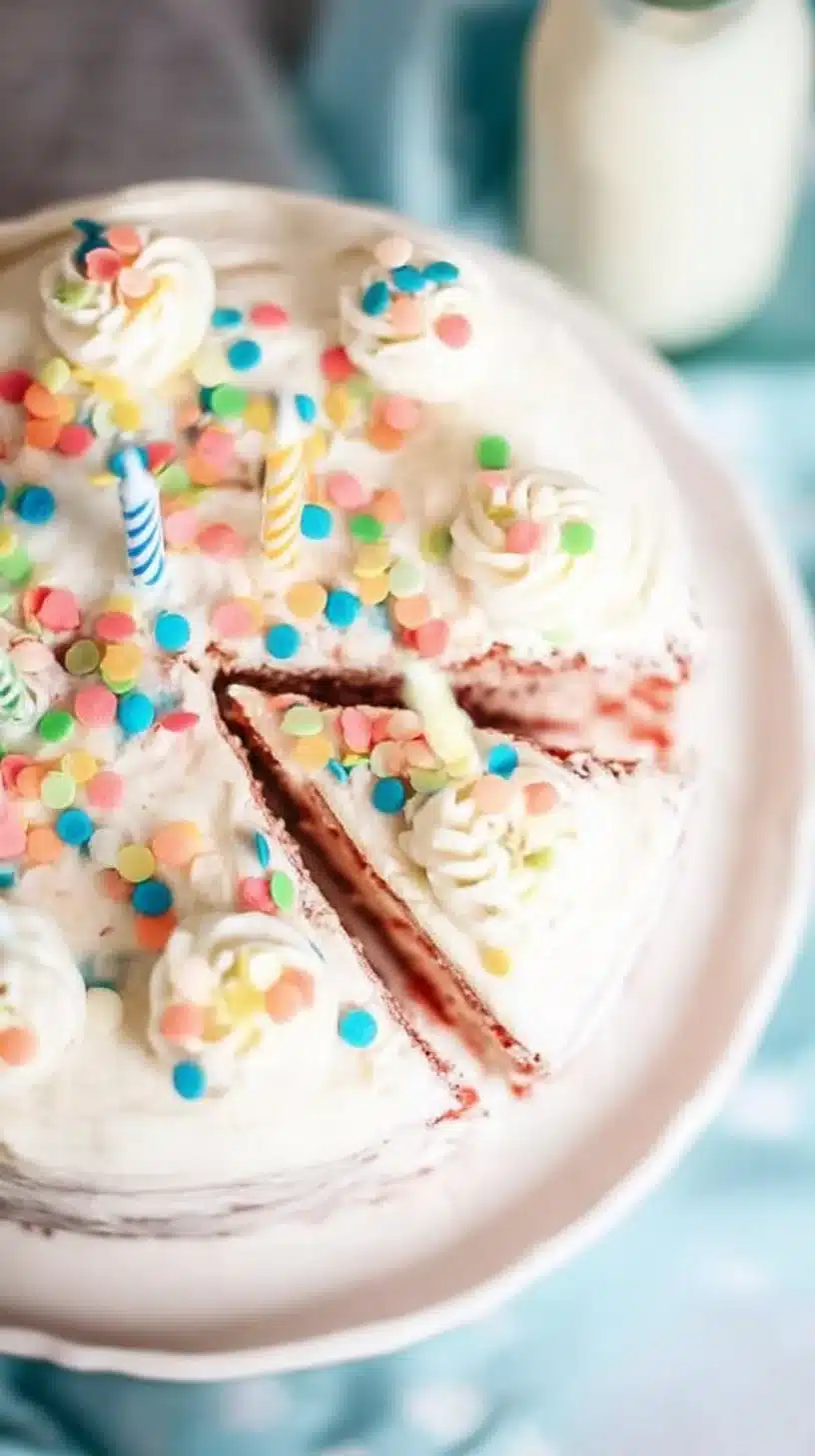 Easy Birthday Cake From Scratch 1 Delicious homemade birthday cake from scratch topped with colorful frosting