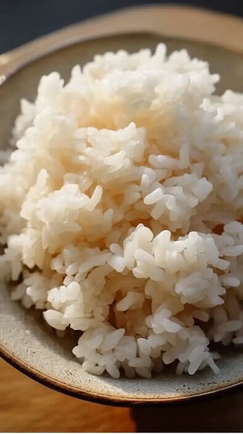 Flawless Sushi Rice in 3 Easy Steps: Key to Perfect Rolls 1 A bowl of perfectly cooked sushi rice ready for making sushi rolls