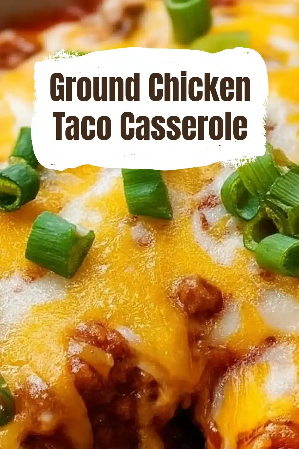Ground Chicken Taco Casserole 1 Delicious ground chicken taco casserole served in a baking dish