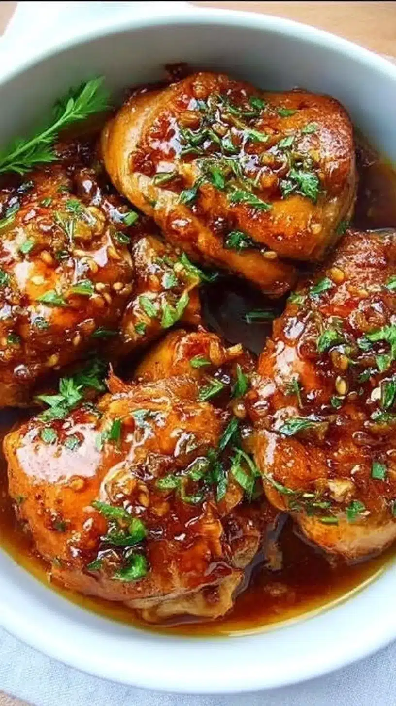 Instant Pot Honey Garlic Chicken 1 Delicious Instant Pot Honey Garlic Chicken served with rice and vegetables