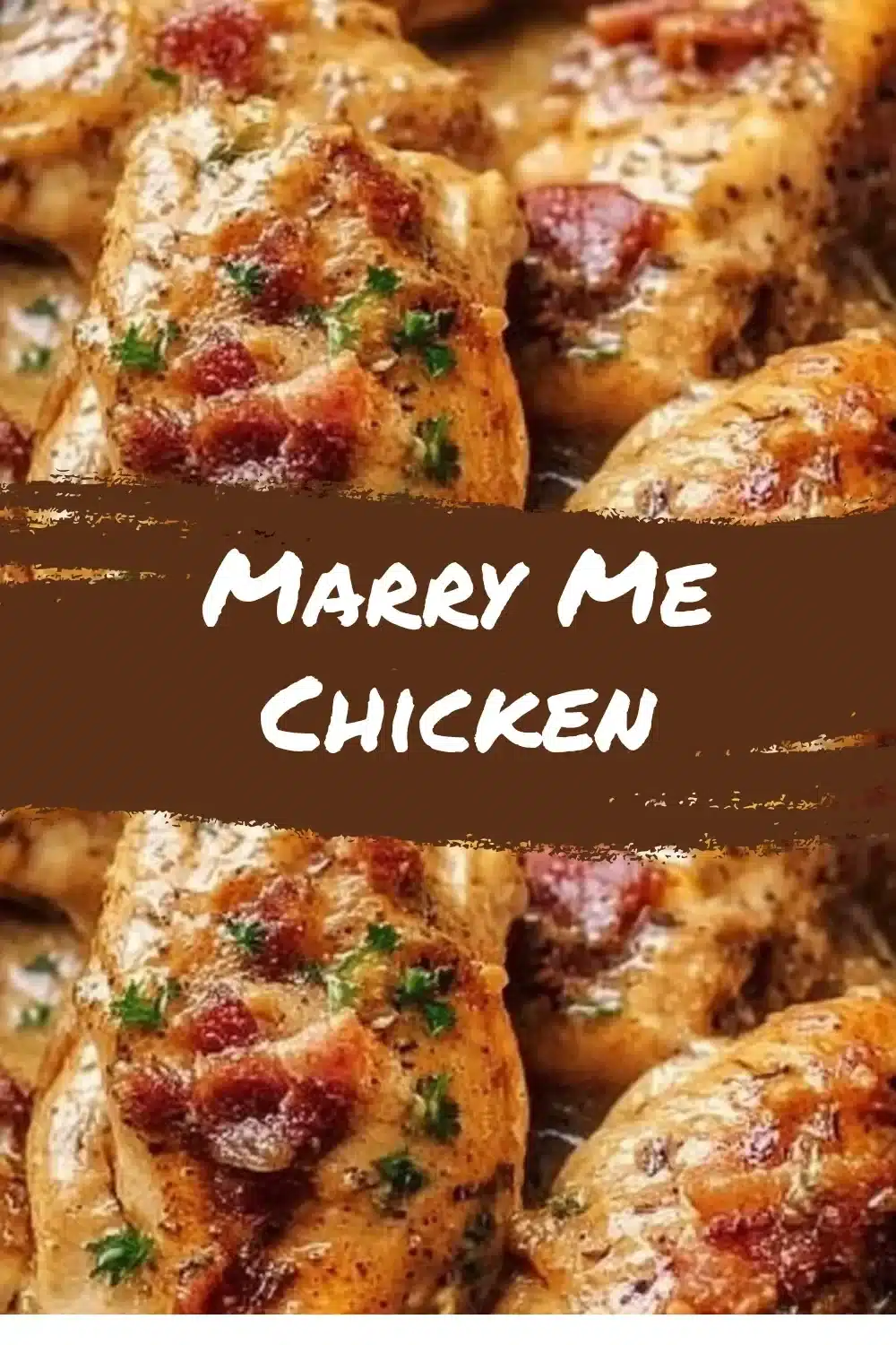Marry Me Chicken 1 Delicious Marry Me Chicken garnished with herbs and served on a plate.